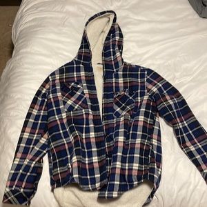 Cute and really warm flannel jacket worn